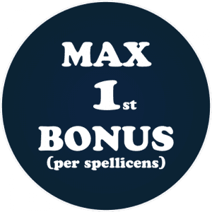 max 1 bonus per kund